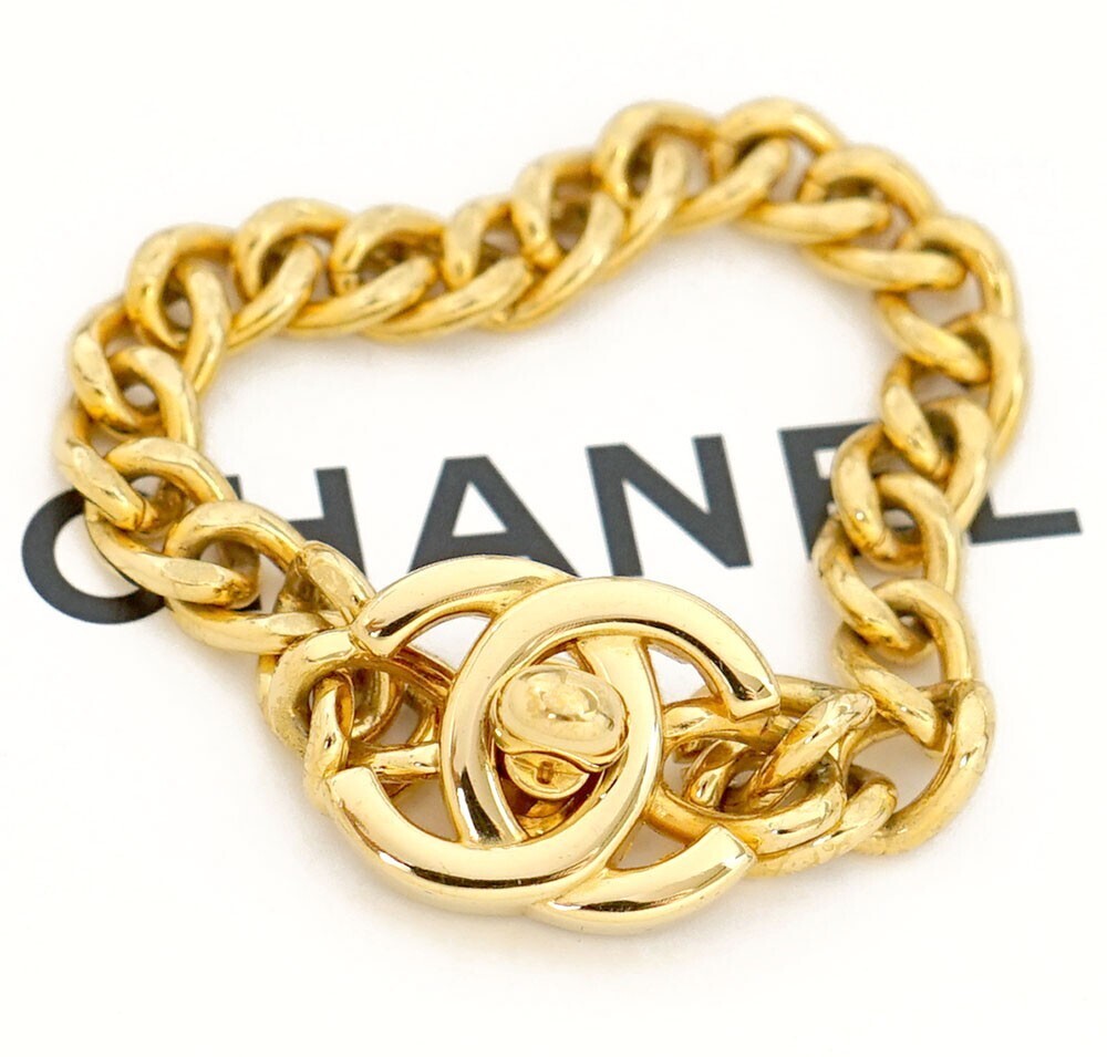 Chanel Cc Logo Turnlock Vintage #354981C96B